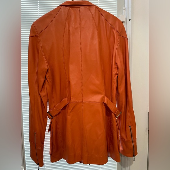 Vintage Orange Danier Leather Jacket - Picture 2 of 9